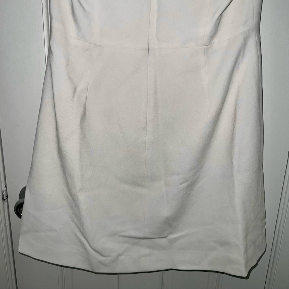 French Connection Whisper Ruffle Mini Dress white graduation dress vneck ruffles - Picture 13 of 16